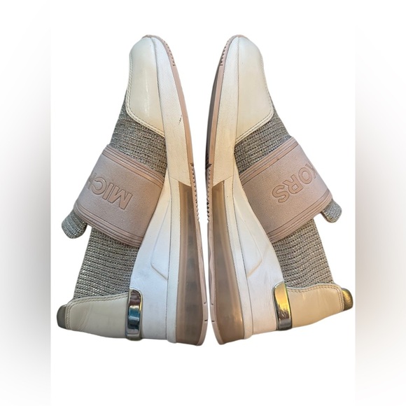 Michael Kors Silver Pink Sparkly Luxe Slip On Sneakers - Picture 10 of 10